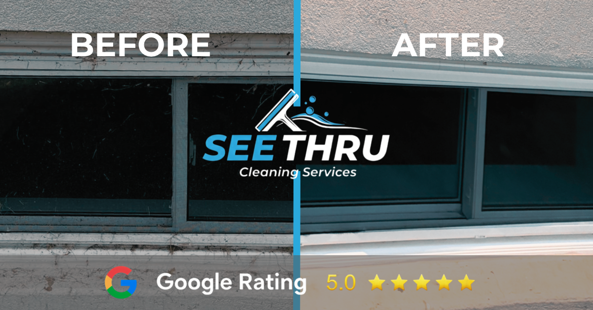 Window cleaning before after